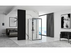 Online Rea Cabina De Ducha Rapid Swing 90x80 Black Negro
