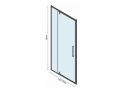 Rea Cabina De Ducha Rapid Swing 100x90 Black