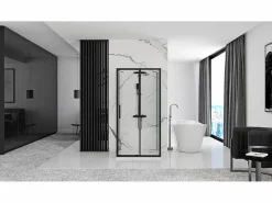 Best Rea Cabina De Ducha Rapid Slide 140x80 Black Negro