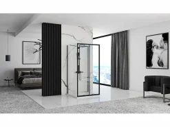 Best Rea Cabina De Ducha Rapid Slide 140x80 Black Negro