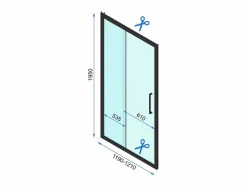 Best Rea Cabina De Ducha Rapid Slide 140x80 Black Negro