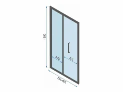 Outlet Cabina De Ducha Rapid Fold 90x80 Black Cabina De Ducha