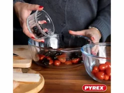 Cacerola de vidrio Essentials forma redonda con tapa 2,1L Material Y Utensilios De Cocina