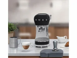 New Cafetera de goteo estilo años 50 ECF02BLEU negra Pequeño Electrodoméstico