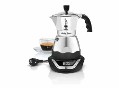 Outlet Cafetera Eléctrica Moka Timer 3T - Programable con Pantalla LED Pequeño Electrodoméstico
