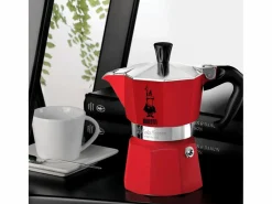 Clearance Bialetti Cafetera Italiana Moka Express 6T Roja - Tradición Italiana en Color! Rojo