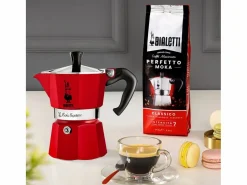 Clearance Bialetti Cafetera Italiana Moka Express 6T Roja - Tradición Italiana en Color! Rojo