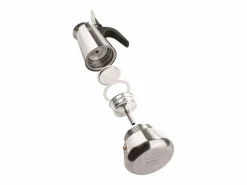 Discount Cafetera Italiana Pezzetti Steelexpress 6 Tazas Acero Inoxidable Todos Fuegos Inducción Azul Índigo Pequeño Electrodoméstico