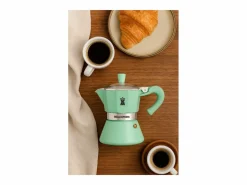 Best Cafetera Italiana Pezzetti Bellexpress 6 Tazas Aluminio Turquesa Todos los Fuegos Incluido Inducción Pequeño Electrodoméstico