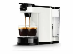Hot Philips Cafetera Senseo 2 en 1 con filtro y cápsulas, jarra térmica, Crema Plus Blanco