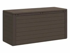 Discount Cagnes-sur-Mer Caja de almacenamiento de jardín marrón 116x44x55 cm Baúl De Jardín
