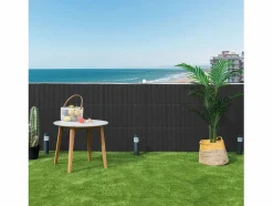 Outlet Cañizo pvc essential recycane doble cara 20 mm antracita Gris antracita