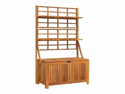 vidaxl Caja de almacenaje con enrejado madera de acacia 99x50x160 cm
