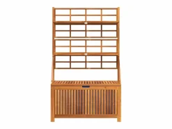 vidaxl Caja de almacenaje con enrejado madera de acacia 99x50x160 cm