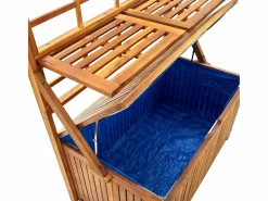 vidaxl Caja de almacenaje con enrejado madera de acacia 99x50x160 cm