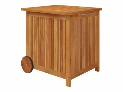 Sale Caja de almacenaje de jardín ruedas acacia maciza 60x50x58 cm Baúl De Jardín