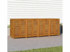 vidaxl Caja de almacenaje de jardín madera maciza acacia 280x87x104 cm