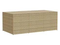 New Caja de almacenaje de jardín ratán sintético mezcla 984L Baúl De Jardín