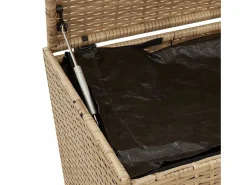 New Caja de almacenaje de jardín ratán sintético mezcla 984L Baúl De Jardín
