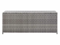vidaxl Caja de almacenaje de jardín ratán sintético 150x50x60 cm
