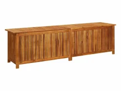 Sale Caja de almacenaje de jardín madera maciza acacia 200x50x58 cm Baúl De Jardín