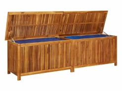 Sale Caja de almacenaje de jardín madera maciza acacia 200x50x58 cm Baúl De Jardín