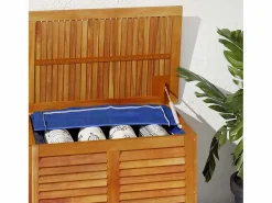 Discount vidaxl Caja de almacenaje de jardín madera maciza acacia 150x50x56 cm Color natural claro