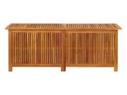 Caja de almacenaje de jardín madera maciza acacia 150x50x58 cm Baúl De Jardín