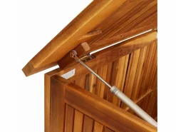 Caja de almacenaje de jardín madera maciza acacia 150x50x58 cm Baúl De Jardín