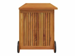 Hot vidaxl Caja de almacenaje de jardín ruedas acacia maciza 113x50x58 cm Color natural claro