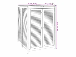 Hot vidaxl Caja de almacenaje de jardín madera maciza acacia 70x87x104 cm Color natural claro