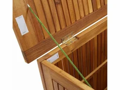 Best Caja de almacenaje de jardín madera maciza acacia 90x50x58 cm Baúl De Jardín