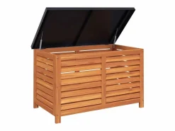 vidaxl Caja de almacenaje de jardín madera maciza eucalipto 90x48x55cm