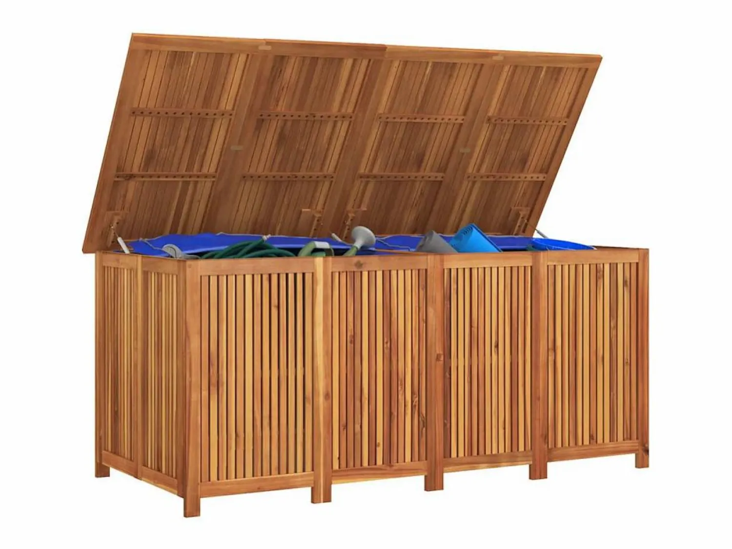 Discount vidaxl Caja de almacenaje de jardín madera maciza acacia 200x80x75 cm Color natural claro