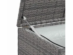 vidaxl Caja de almacenaje de jardín ratán sintético 120x50x60 cm