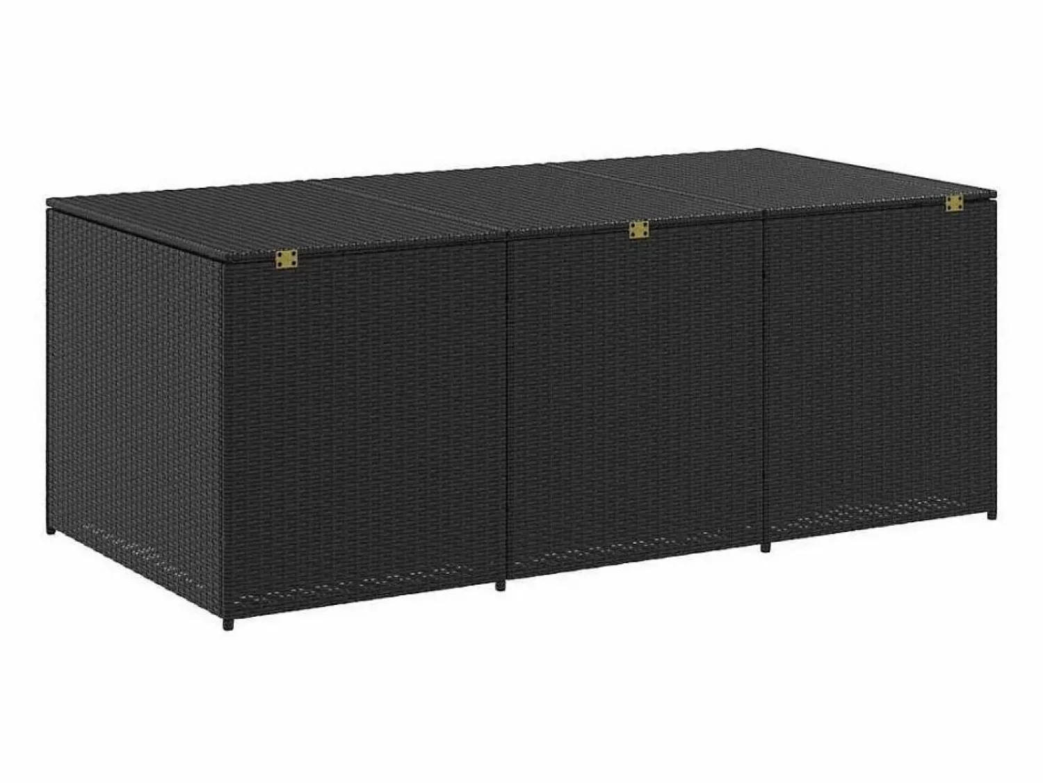 Outlet vidaxl Caja de almacenaje de jardín ratán sintético 180x90x70 cm Negro