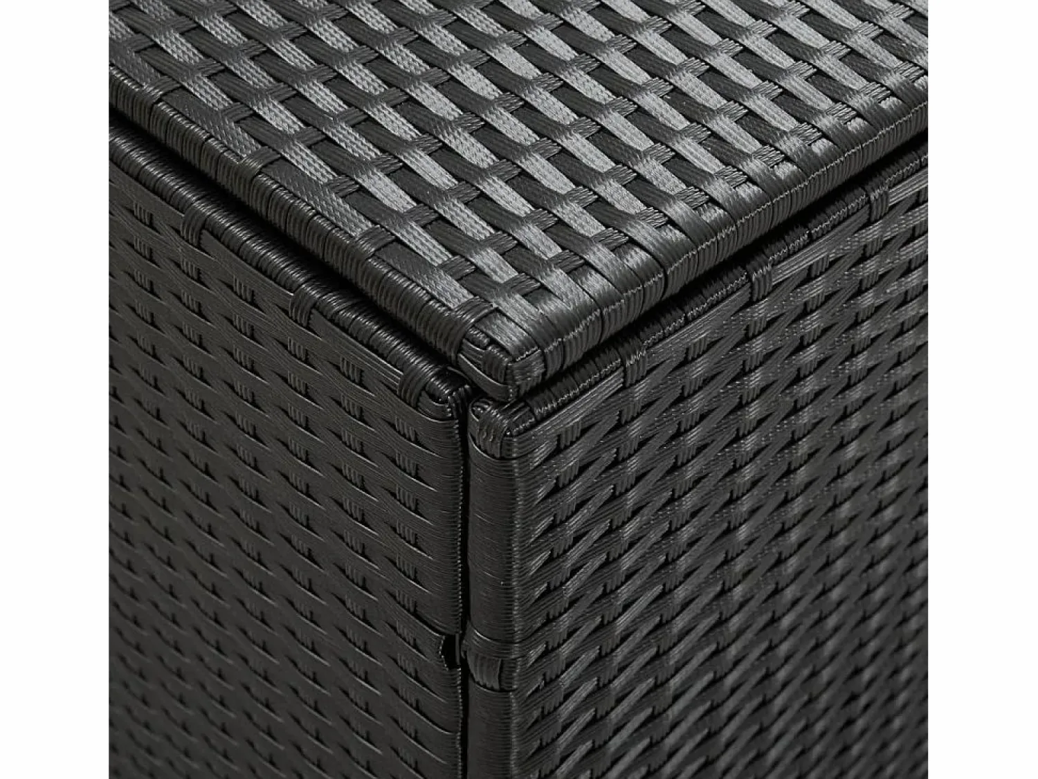 Outlet vidaxl Caja de almacenaje de jardín ratán sintético 180x90x70 cm Negro
