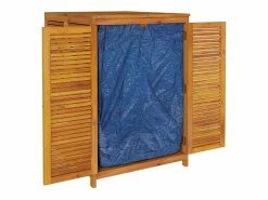 New vidaxl Caja de almacenaje de jardín madera maciza acacia 210x87x104 cm Color natural claro