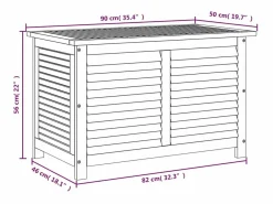 vidaxl Caja de almacenaje de jardín madera maciza acacia 90x50x56 cm Color natural claro