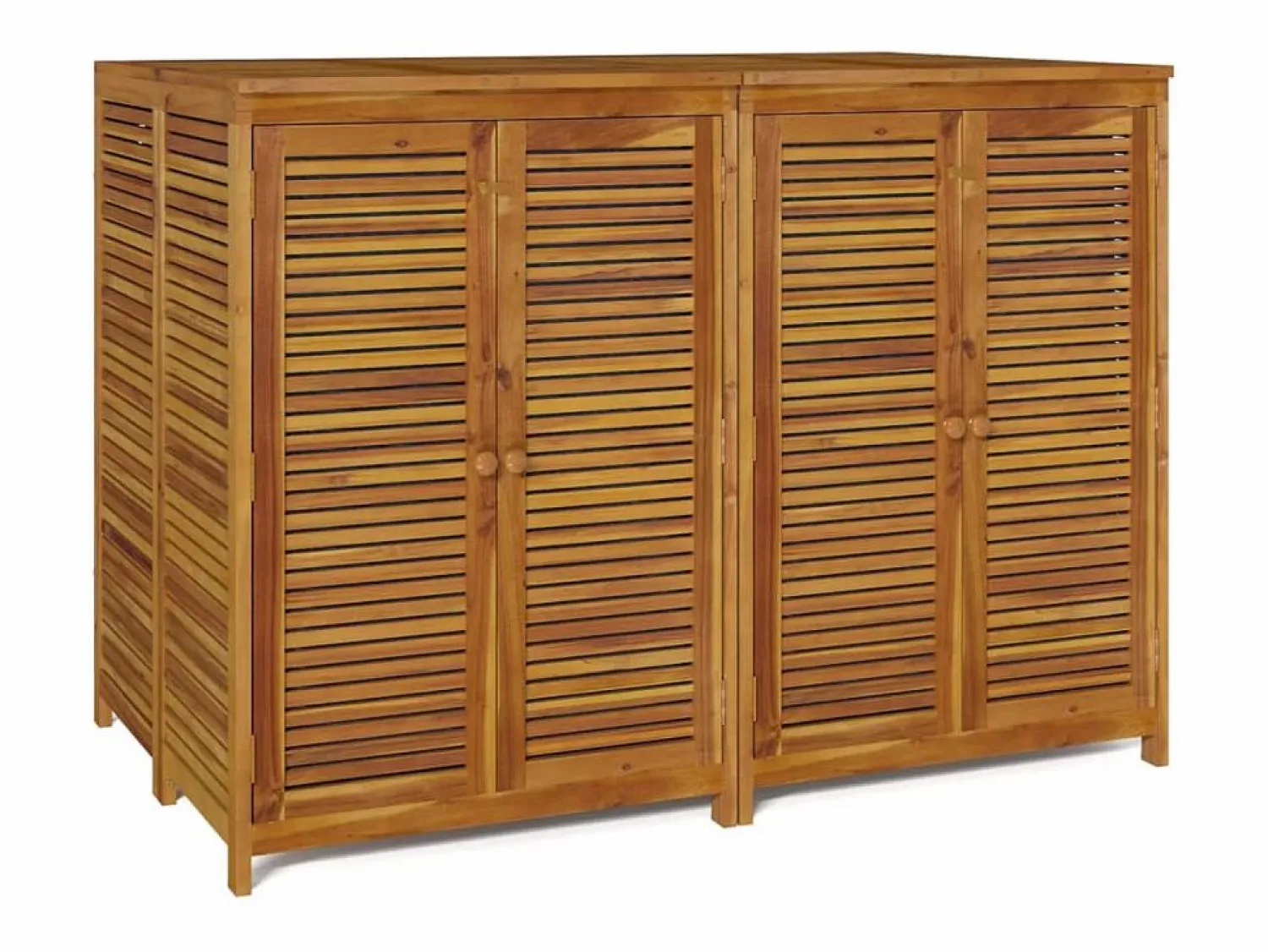 vidaxl Caja de almacenaje de jardín madera maciza acacia 140x87x104 cm