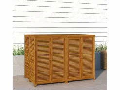 vidaxl Caja de almacenaje de jardín madera maciza acacia 140x87x104 cm
