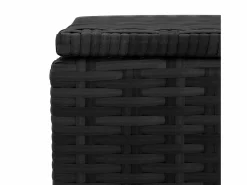 Discount vidaxl Caja de almacenaje de jardín ratán sintético 150x50x60 cm Negro