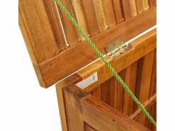 vidaxl Caja de almacenaje de jardín madera maciza acacia 113x50x58 cm