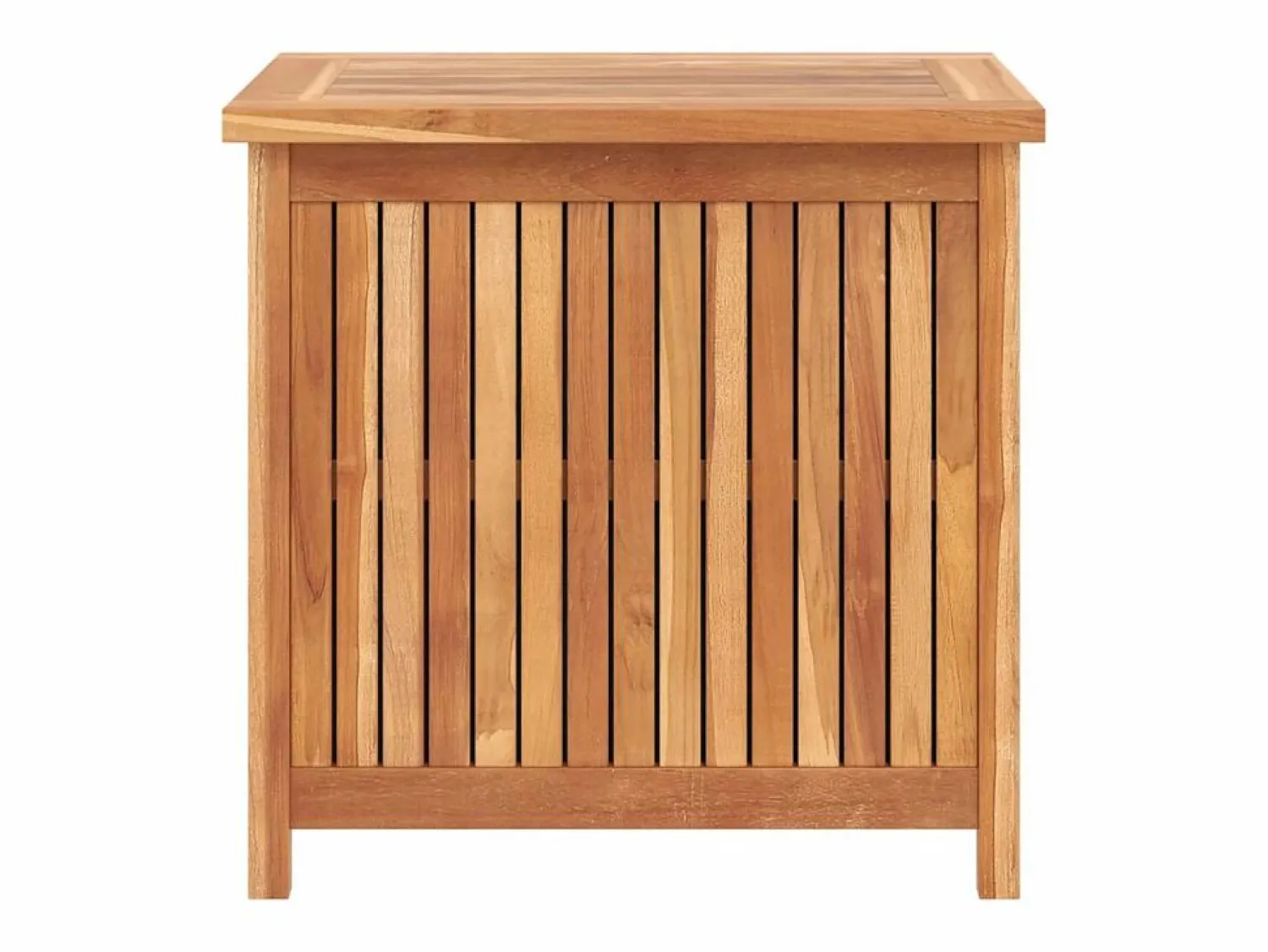 Best vidaxl Caja de almacenaje de jardín madera maciza de teca 60x50x58 cm Color natural claro