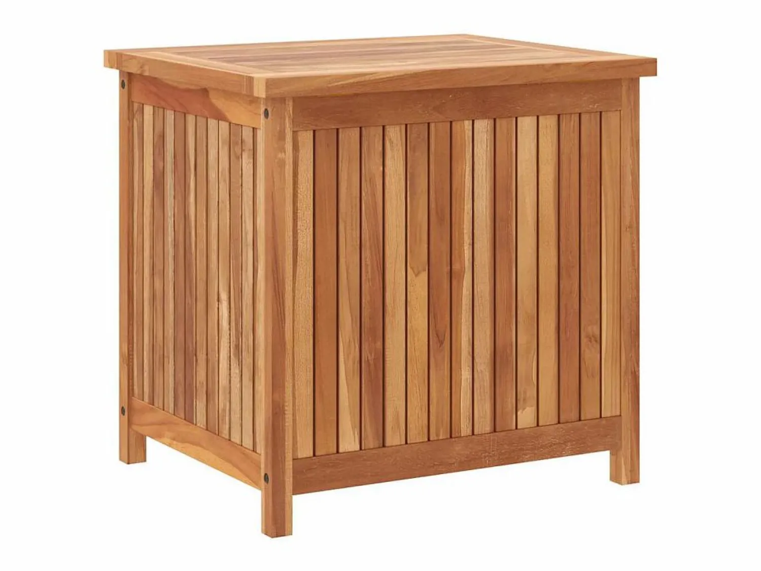 Best vidaxl Caja de almacenaje de jardín madera maciza de teca 60x50x58 cm Color natural claro