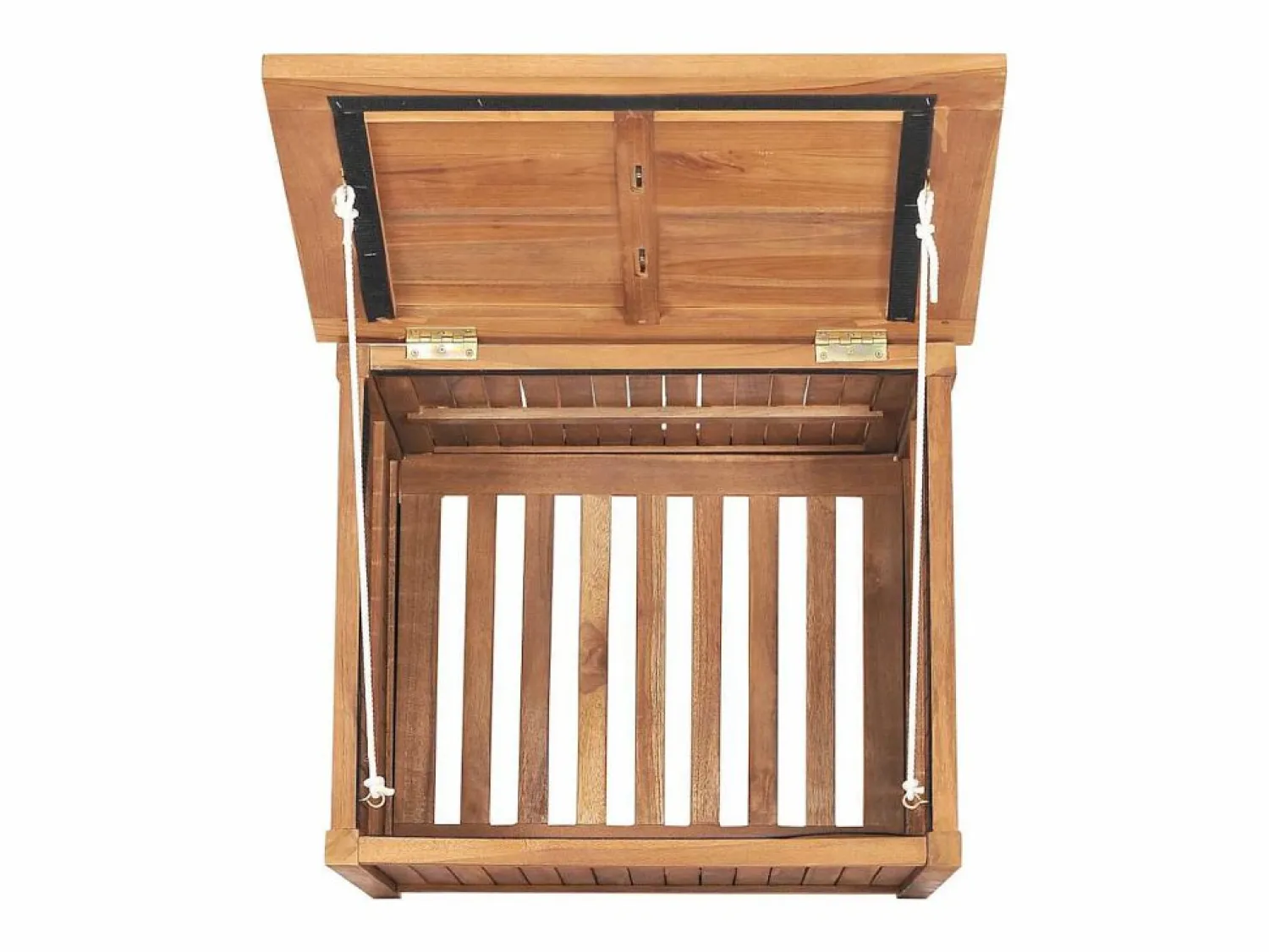 Best vidaxl Caja de almacenaje de jardín madera maciza de teca 60x50x58 cm Color natural claro