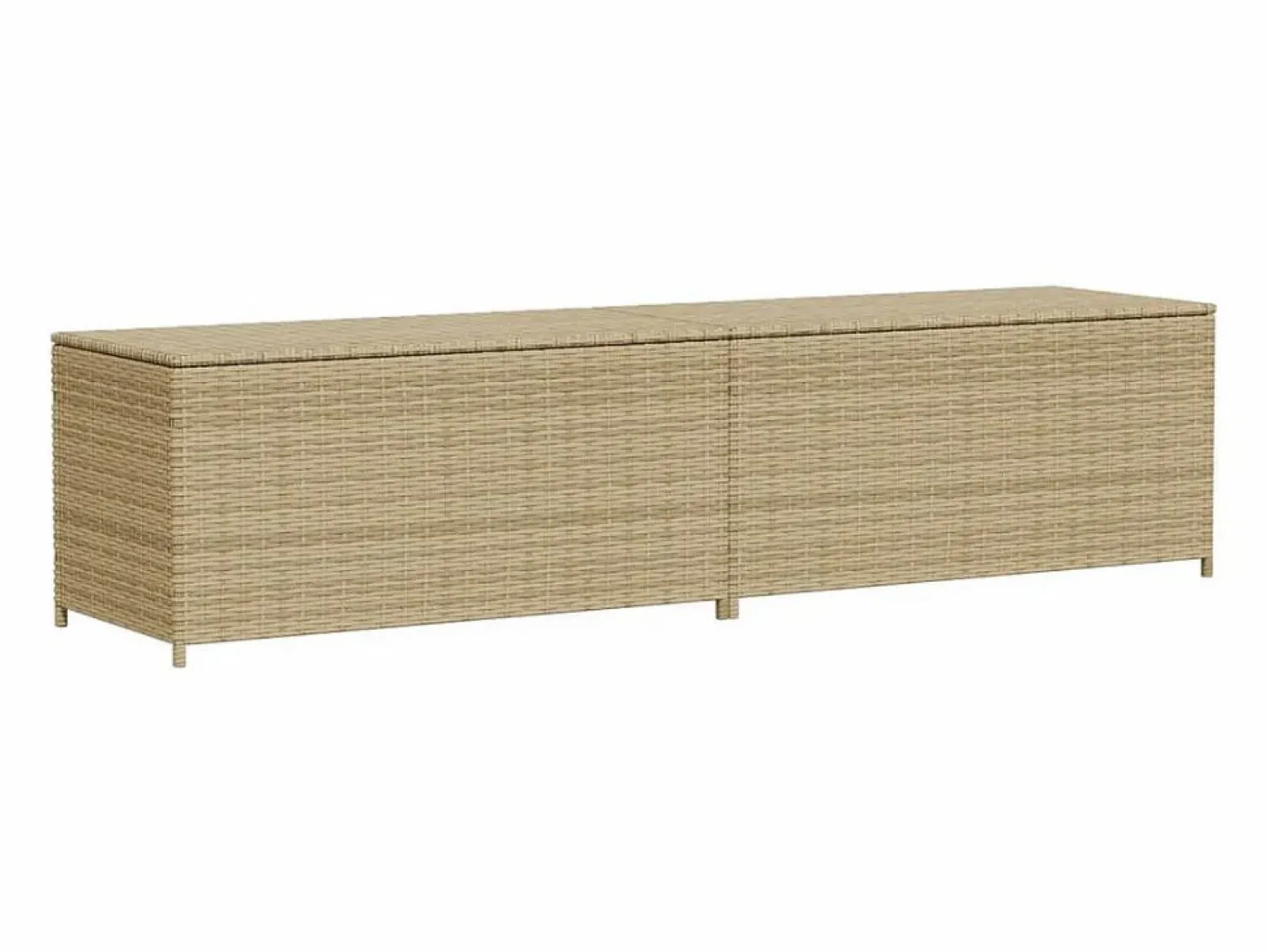 Discount Caja de almacenaje de jardín ratán sintético mezcla 469L Baúl De Jardín