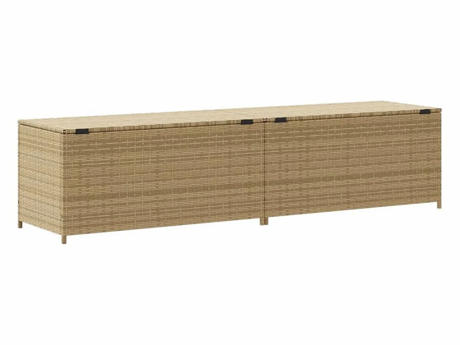 Discount Caja de almacenaje de jardín ratán sintético mezcla 469L Baúl De Jardín