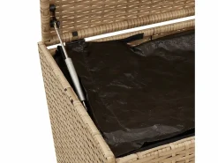 Discount Caja de almacenaje de jardín ratán sintético mezcla 469L Baúl De Jardín