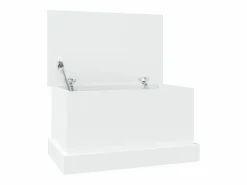 vidaxl Caja de almacenaje de madera de ingeniería blanca 50x30x28 cm
